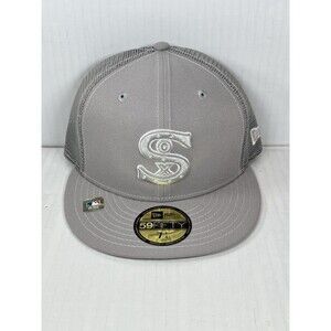 Size 7 1/4 New Era 59FIFTY Chicago White Sox On-Field Mesh Fitted Hat Cap NWT